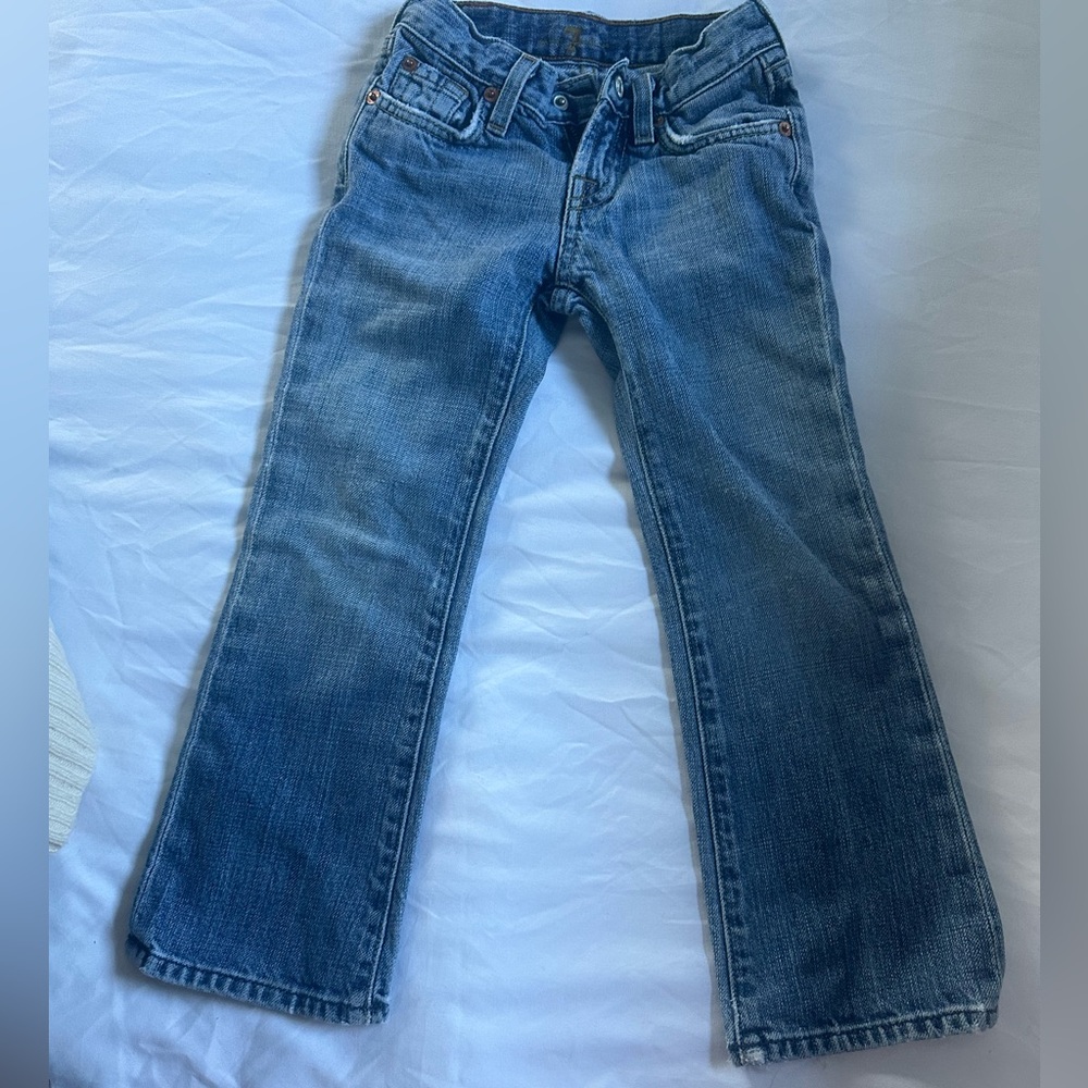Girls 7 for all mankind stud pocket jeans size 4